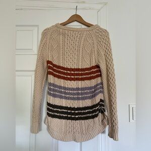 LL Bean Signature Cable Knit Sweater - Cream, Red, Black, Purple